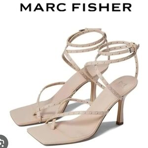 Marc Fisher Women's Cream Strappy Heels NEW 9M.